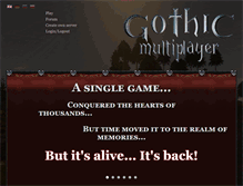 Tablet Screenshot of gothic-multiplayer.com